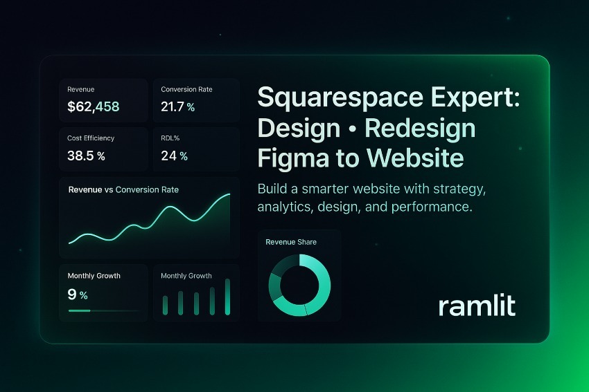 Squarespace Expert: Design, Redesign & Figma to Website