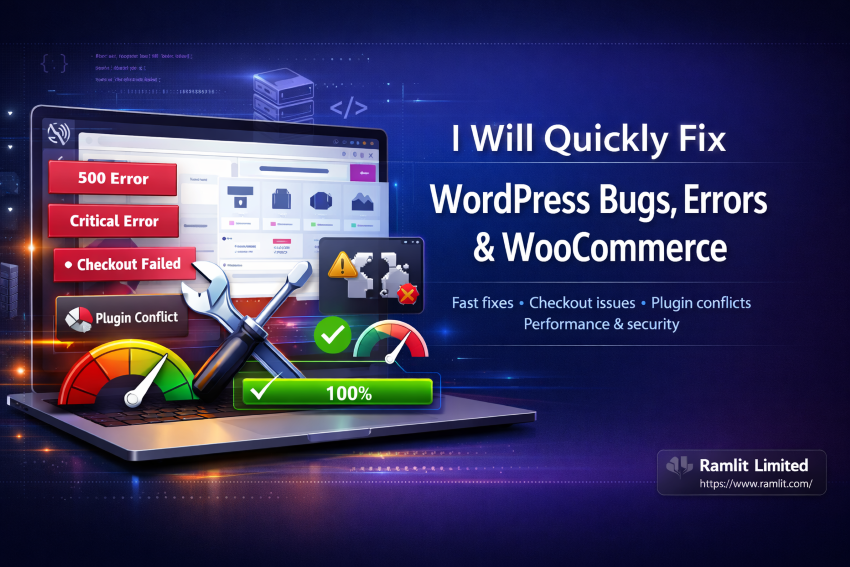  I will quickly fix wordpress bugs, errors, and woocommerce