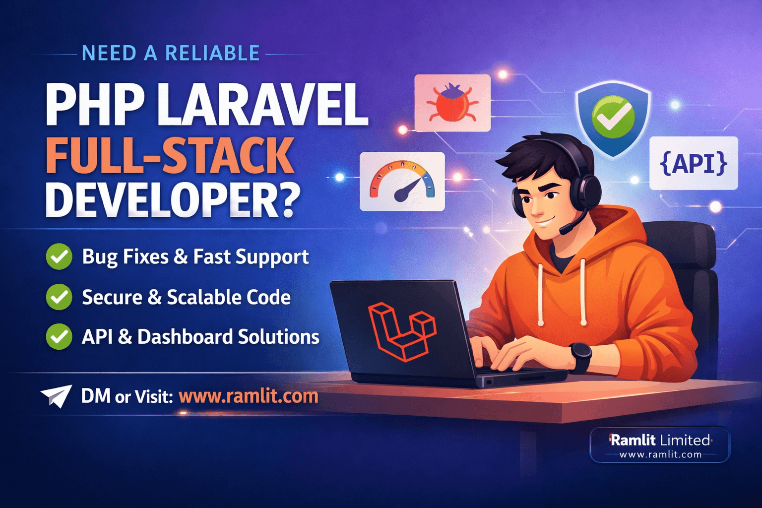 Stop Laravel Bugs & Slow Websites: Hire a PHP Laravel Full-Stack Developer to Build and Fix Web Apps Fast